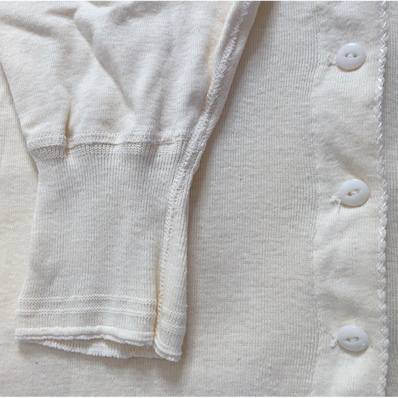 Button front onzie long John one piece suit in creme vintage men’s size XL - Picture 3 of 9